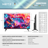 Televizor METZ QLED 32MQH7030Z, 80 cm, Smart Google TV, HD