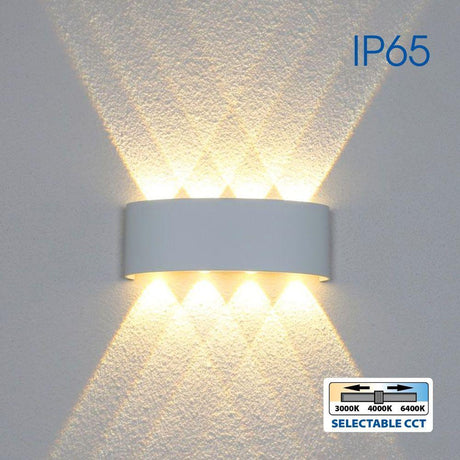 Aplica LED Vivalux ARUBA, 8W, 600 lm, lumina alba(3000K-4000K-6400K), 24°, IP65, 220x80x45mm, 40000h, aluminiu, -25÷+40°C, Alb/Gri