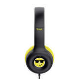 Casti Trust Nouna cu fir kids, frecventa raspuns 20 Hz - 20.000 Hz, senzitivitate 92 dB, negru