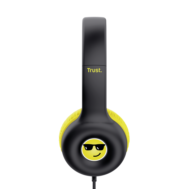 Casti Trust Nouna cu fir kids, frecventa raspuns 20 Hz - 20.000 Hz, senzitivitate 92 dB, negru
