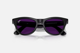 Ray-Ban Meta Skyler AI Glasses Shiny Black/Transitions Amethyst