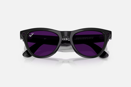 Ray-Ban Meta Skyler AI Glasses Shiny Black/Transitions Amethyst