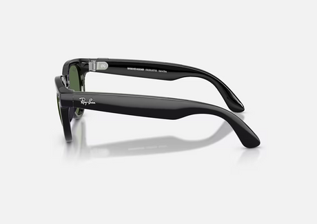 RayBan Meta HEADLINER Low Bridge Fit - Shinny Black - G-15 Green GEN2