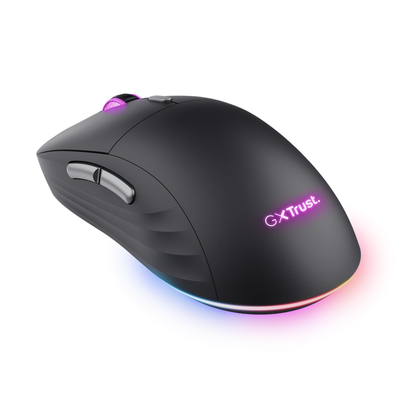 Mouse Trust GXT980 REDEX wireless, USB 2.0, rezolutie maxima 10000 DPI, 6 butoane, iluminare full RGB , negru