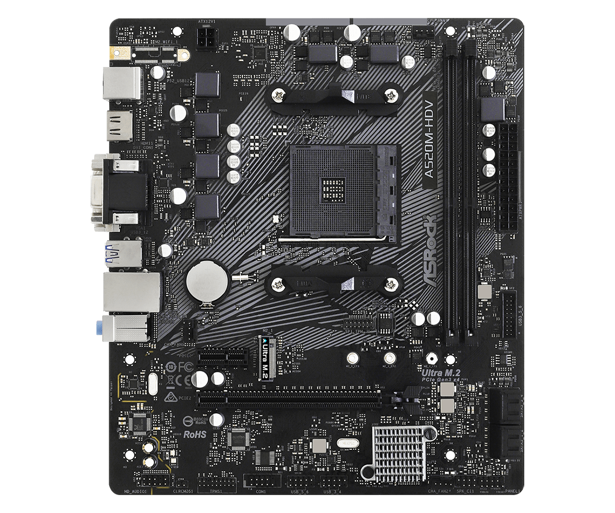 Placa de baza ASRock A520M-HDV, Socket AM4
