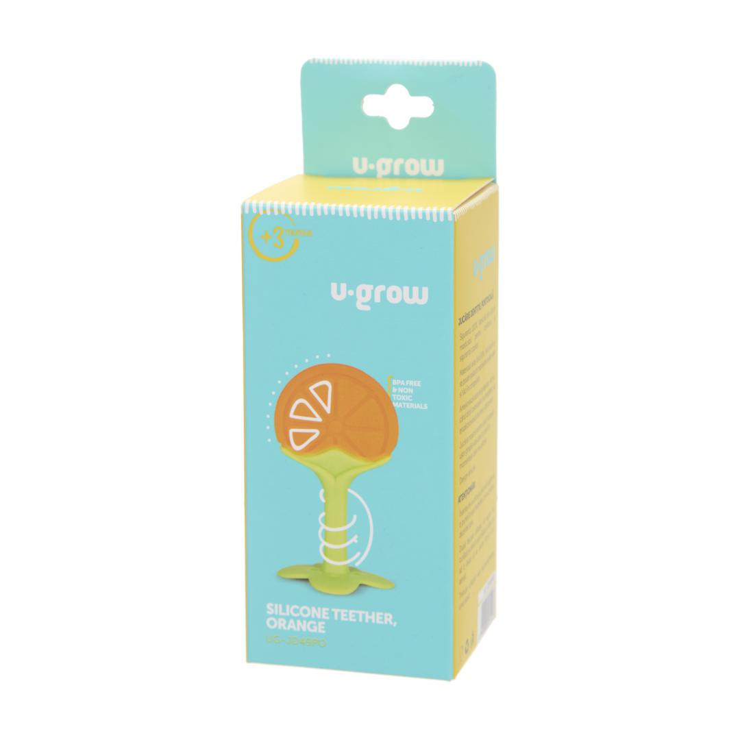 Jucarie dentitie, portocala,  U-Grow