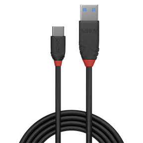 Cablu Lindy 1.5m USB 3.2 Type-A to Type-C (tata - tata), Black Line, Supported Bandwidth: 10Gbps, negru