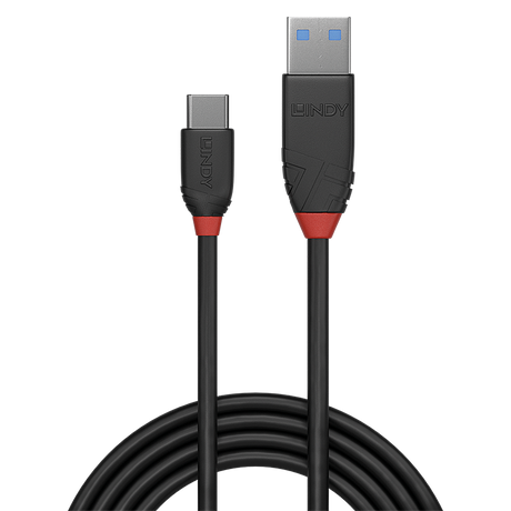 Cablu Lindy 1.5m USB 3.2 Type-A to Type-C (tata - tata), Black Line, Supported Bandwidth: 10Gbps, negru