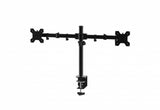 Suport dublu monitor Serioux, MM1903A, mobil, tilt:+/- 90 °, swivel: 180 ° , rotatie 360°, VESA: 75×75 / 100×100mm, compatibilitate 10"-27" , reglabil pe inaltime: 400mm ,extensie braț: 415mm ,greutate maxima suportata 8 kg, culoare negru