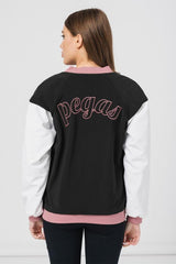 W JACHETA BOMBER  PINK  XL