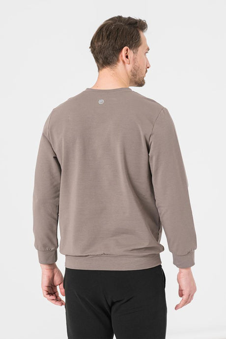 BLUZA COTON CASUAL BARBATI TAUPE-L