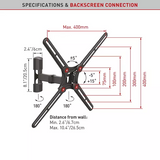 Suport TV de perete, Barkan BM331, Fix, 13"- 65", VESA 400 x 400 mm, suporta pana la 40kg, negru