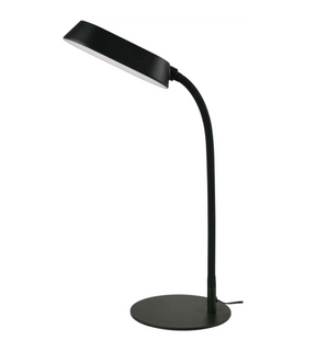 Lampa LED birou OSRAM PANAN DISK METAL, 10W , 750 lm, lumina alba(3000K - 6500K), dimabila, port USB, brat ajustabil, Negru