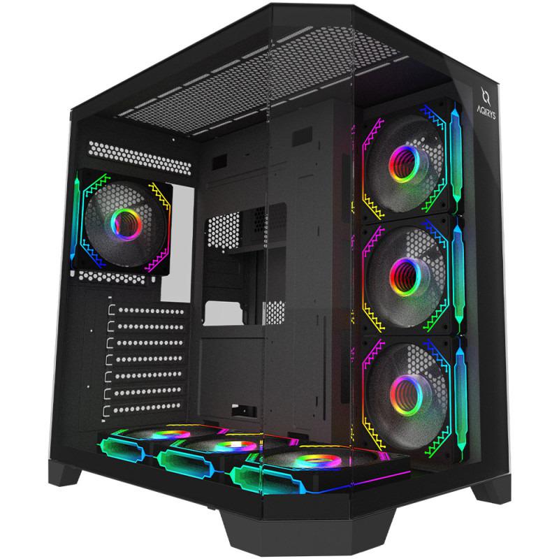 Carcasa AQIRYS Titan, RGB, Mid Tower, Black