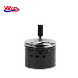 "SCRUMIERA ANTI-VANT CU BUTON 9x11 CM  Material: Otel + Buton din plastic Dimensiuni: 9x11 CM"