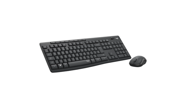 Logitech kit wireless silent MK295, SilentTouch Technology, spill- resistant, 2.4GHz, gri