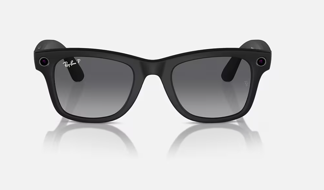 Ray-Ban Meta Wayfarer AI Glasses Matte Black/Polar Gradient Graphite