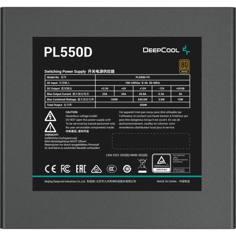 Sursa DEEPCOOL PL550D V2 550W 80 PLUS Bronze