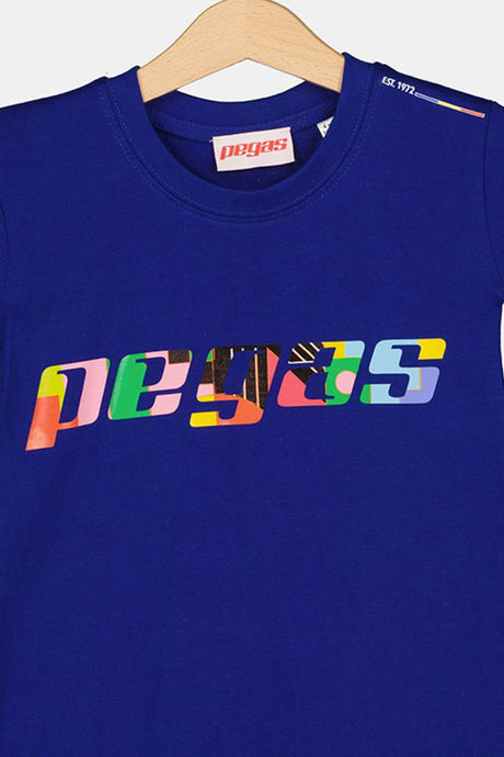TRICOU  LOGO MULTICOLOR COPII  ROYAL BLUE-6