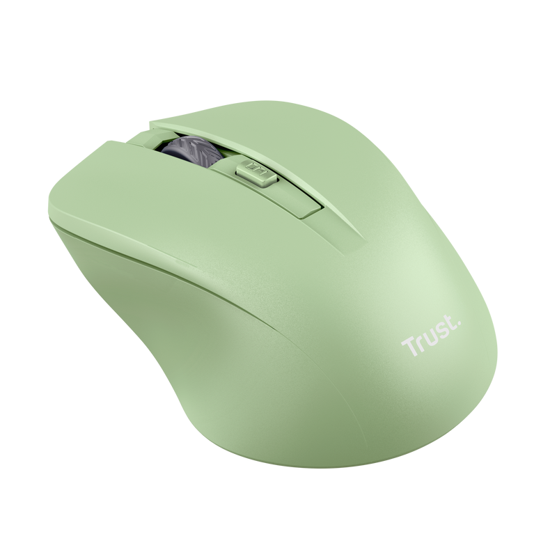 Mouse Trust Mydo Wireless, rezolutie 1800 DPI, 4 butoane, durata de viata baterie 6 luni, verde