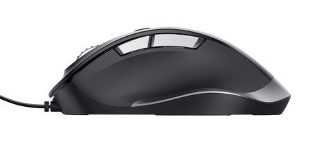 Mouse Trust Fyda cu fir, optic, interfata USB 2.0 rezolutie maxima 5000 DPI, 6 butoane, negru