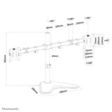 Suport Monitor de Birou Dual, Neomounts by Newstar FPMA-D550DDBLACK , 10" - 32", VESA 100x100, suporta pana la 8kg, negru