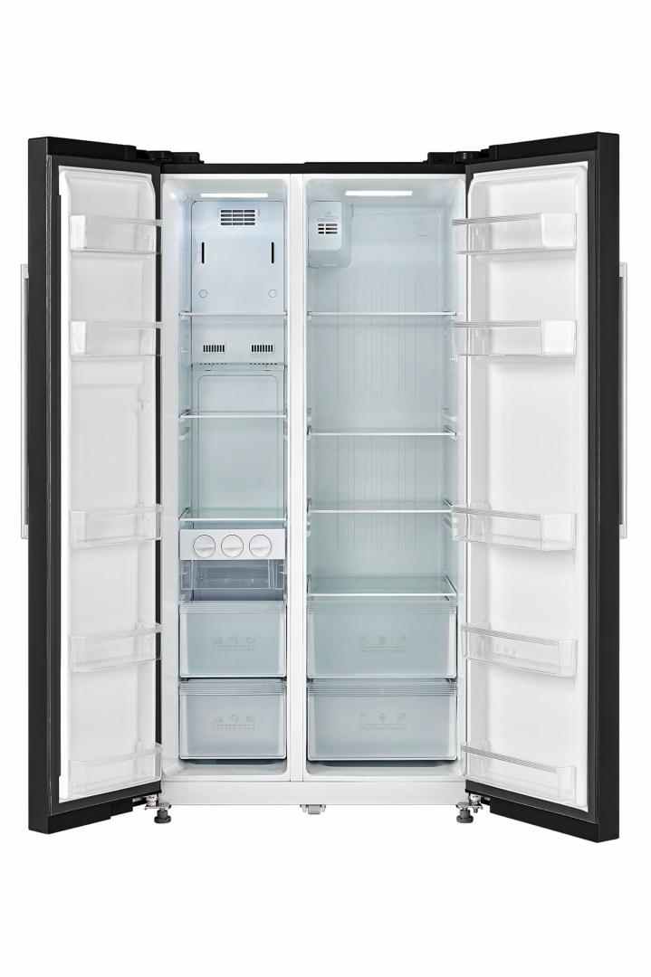 Side by Side HEINNER HSBS-M548NFINVBKE++, No Frost, 548 L, Clasa E, Negru