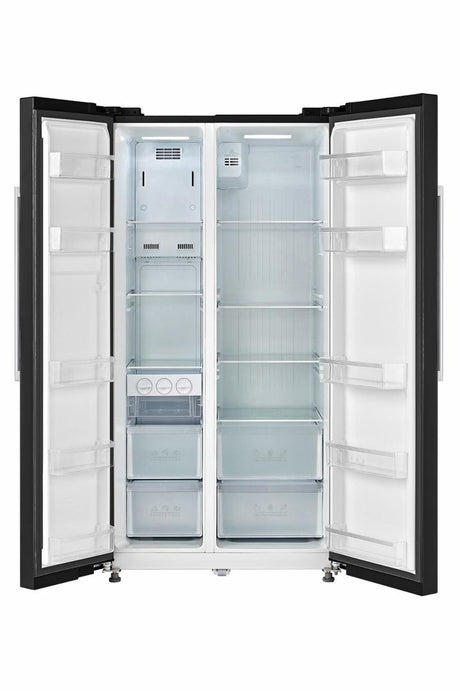 Side by Side HEINNER HSBS-M548NFINVBKE++, No Frost, 548 L, Clasa E, Negru
