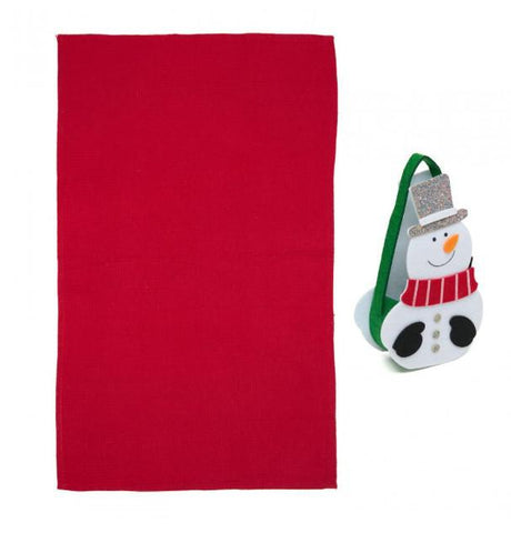 Prosop de bucatarie cu gentuta Snowman