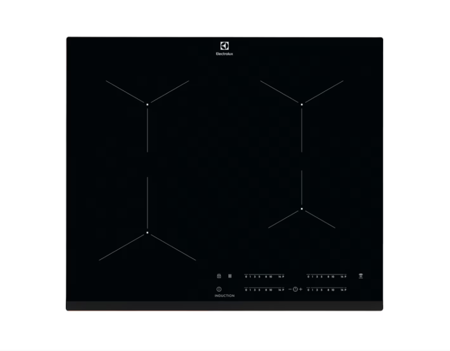 Plita incorporabila Electrolux EIT61443B, Inductie, 4 zone de gatit, Touch control, 60 cm, Sticla neagra