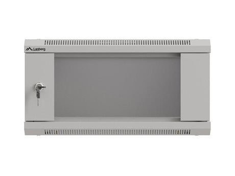 Dulap rack de perete 19", 4U, 540x350 mm, usa din sticla, gri,