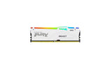 Memorie RAM Kingston, DIMM, DDR5, 64GB, 5600MHz, CL36, 1.35V, FURY Beast White, RGB, Kit of 2