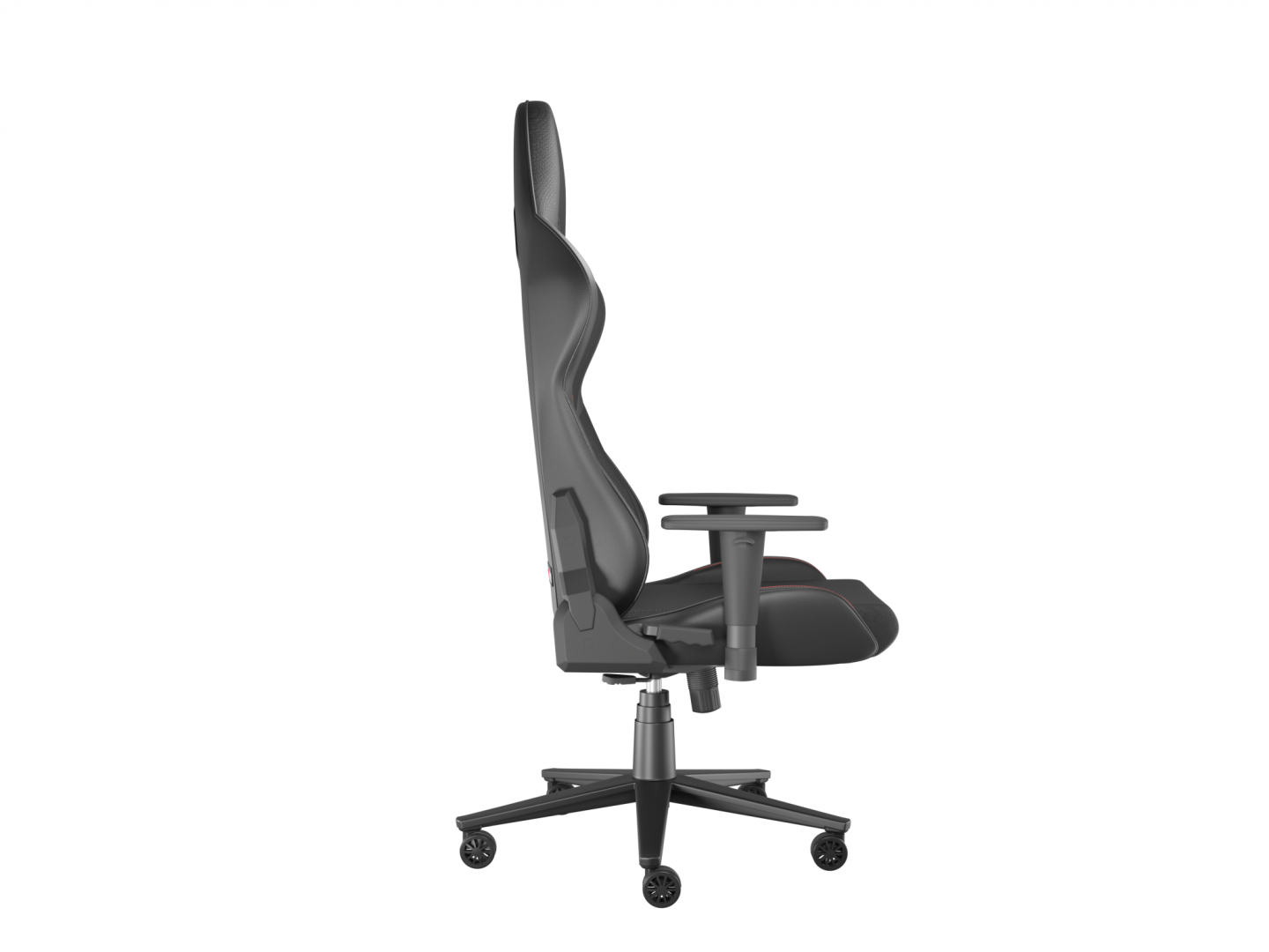 Scaun gaming Genesis Nitro 550 G2, material Synthetic PU + Textil, reglabil pe inaltime, greutate maxima suportata 150 kg, inaltime scaun reglabil 46.5 - 53.5 cm, spatar ajustabil 150°, dimensiuni roti 60mm, negru