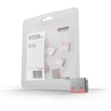 Adaptor USB Locks Lindy, 10 USB, alb