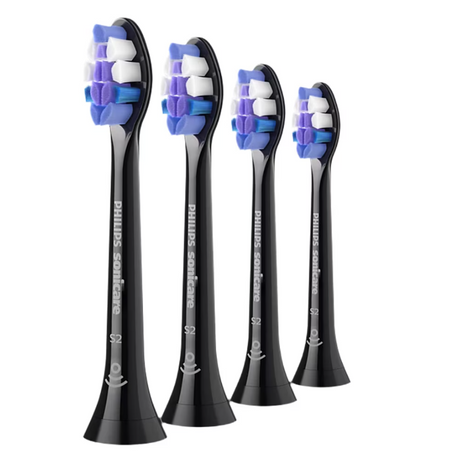 Rezerve PHILIPS Sonicare S4 Sensitive HX6054/88, Pachet de 4 capete, Negru, L x A x I (mm) 60x25.7x230.5