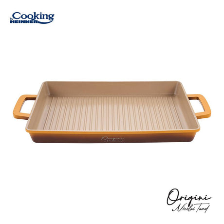 TAVA GRATAR ALUMINIU TURNAT 36 x 26.4 x 4 CM, NICOLAI TAND, ORIGINI, COOKING BY HEINNER