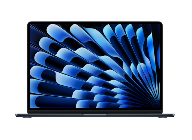 MacBook Air 15.3" Retina/Apple M4 (CPU 10-core, GPU 10-core, NeuralEngine 16-core)/16GB/256GB - Midnight - US  English (2025) (CTO from MW1L3RO/A)
