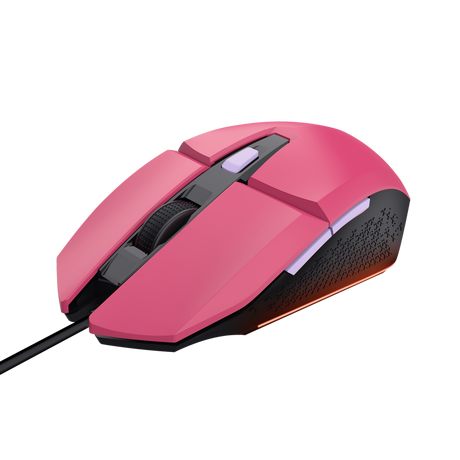 Mouse Trust GXT110W Felox cu fir,  6400 DPI, roz