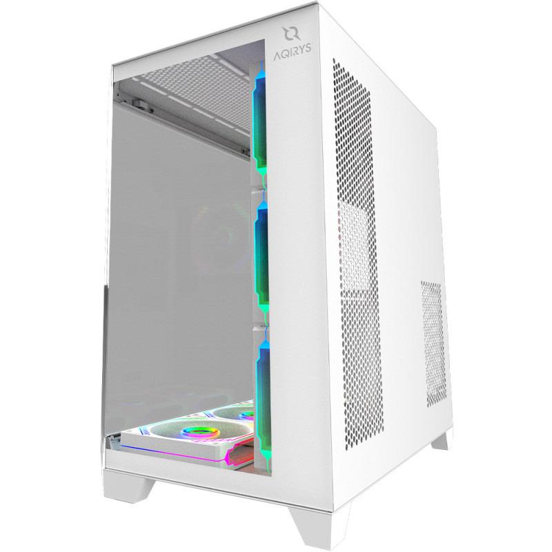Carcasa AQIRYS Titan, RGB, Mid Tower, White