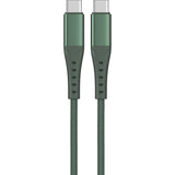 Cablu Lemontti Bending Aluminum Fast Charge Type-C la Type-C, PD 65W, 1.2m, Verde