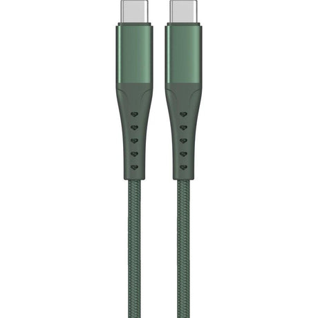 Cablu Lemontti Bending Aluminum Fast Charge Type-C la Type-C, PD 65W, 1.2m, Verde