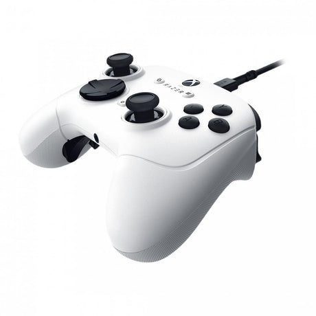 Controller cu fir Razer Wolverine V3 Tournament Edition, compatibil XBOX & PC, butoane de actiune mecanice Razer Mecha Tactile, butoane analogice Anti-drift Hall, lungime cablu 3m, interfata USB-C la USB-A, alb