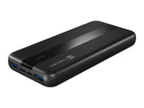 Baterie externa Natec, capacitate 10000 mAh, 3 porturi USB, baterie Li- Polymer, negru