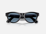 Ray-Ban Meta Sunglasses Skyler (Gen 1) – RW4010 601/MF 52 – Shiny Black / Clear Cerulean Blue
