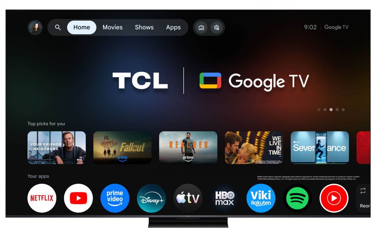 Televizor TCL SQD-MiniLED 85MSQLED80L, 214 cm, Smart Google TV, 4K, Onkyo (Model 2026)
