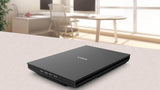 Scanner Canon Lide 300, dimensiune A4, tip flatbed, viteza scanare 2,2 msec./linie (300dpi), 14.8 msec./linie (2400 dpi), rezolutie optica 2400 x 4800dpi, senzor CIS, 4 butoane (PDF, AUTOSCAN, COPY, SEND), interfata: USB 2.0.