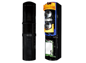 Bariera de protectie perimetrala Optex SL-100TNR cu 1 canal, distanta de detectie 30m, alimentare cu baterii
