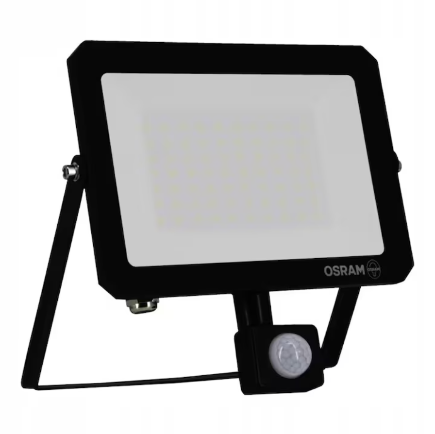 Proiector LED cu senzor de miscare si lumina Osram LUX, 50W, 220-240V, 4500 lm, lumina neutra (4000K), IP65, Negru