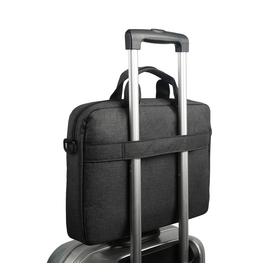 Geanta laptop Lenovo Casual Toploader T210, 15.6", Black, rezistent la apa, compartiment accesorii, compartiment laptop captusit, Material: Textil, Dimensiuni externe: 362 x 22 x 250 mm, Greutate: 465g
