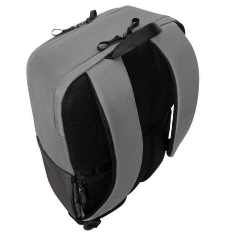 Rucsac laptop Targus 16" Sagano EcoSmart, pentru laptopuri de 16" sau mai mici, capacitate 22 de litri, material RPET 500, dimensiun: 33 x 19 x 53 cm, greutate 0.77 kg, negru/gri